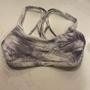 Lululemon sports bra white and gray
